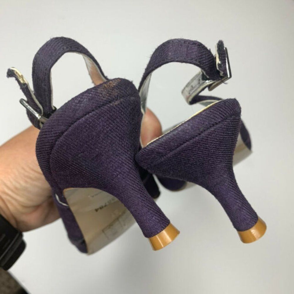 Jacques Vert Dark Purple Pointed Toe Slingback Ki… - image 8